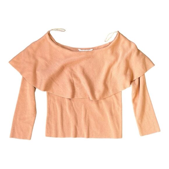 Cupcakes and Cashmere | Otis Off Shoulder Misty Rose Sweater L - Picture 6 of 9